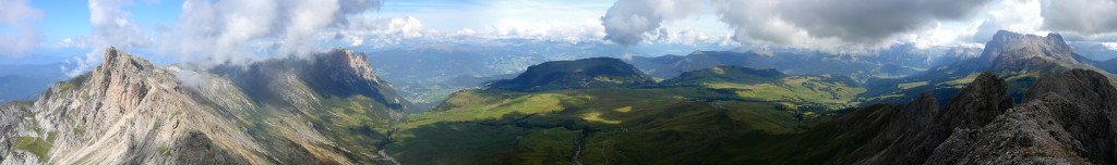 Panorama over de Seiser Alm...