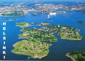 Suomenlinna voor de kust van Helsinki...