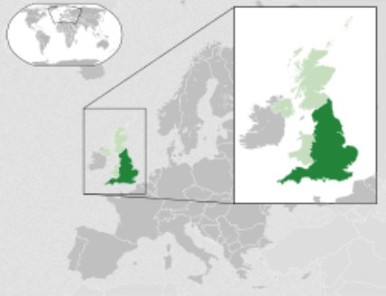 Engeland map