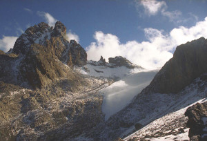 Gletscher op Mount Kenya...
