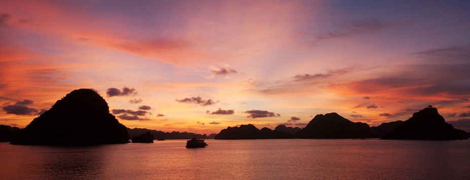 The Emerald piles turned into islands at Ha Long Bay...