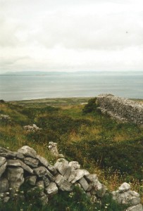 Looking down from Inishmore's highest point...