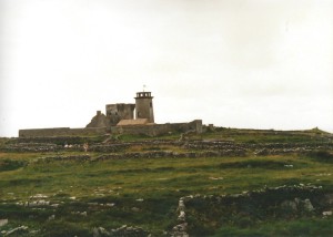 To the left is the old ruin of the signal tower and to the right the new lighthouse...