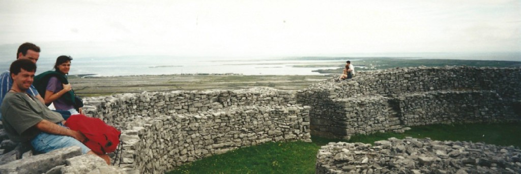 On top of the walls of Dun Eochla...