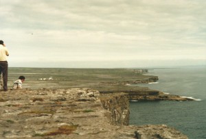 View along the over 90 meters high cliffs...