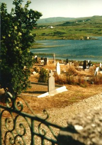 Cemetry on the border of a lough...