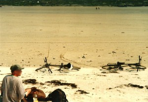 At the big white, sandy beach...