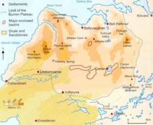 Map of The Burren region...