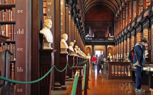 Interior of the Long Room of the Trinity College Library...