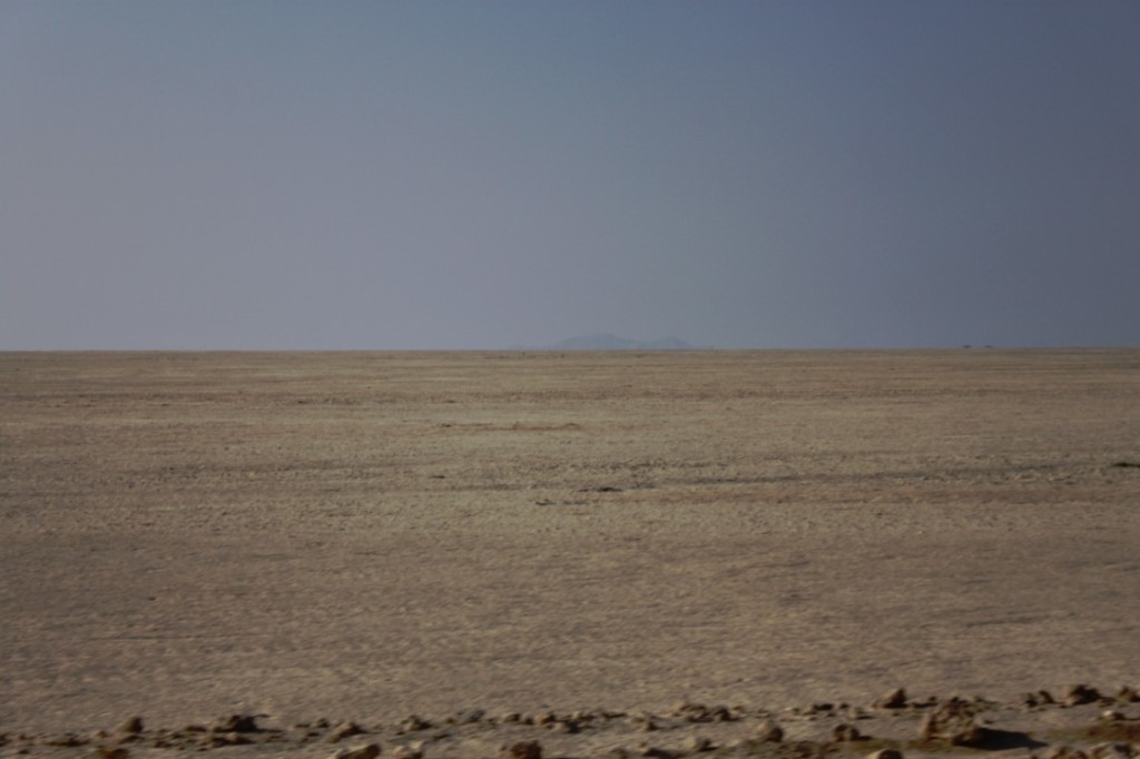 Empty plain of the Namib desert...
