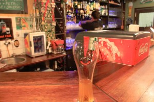 An Erdinger Weizenbeer at the bar of Kucki's Pub...