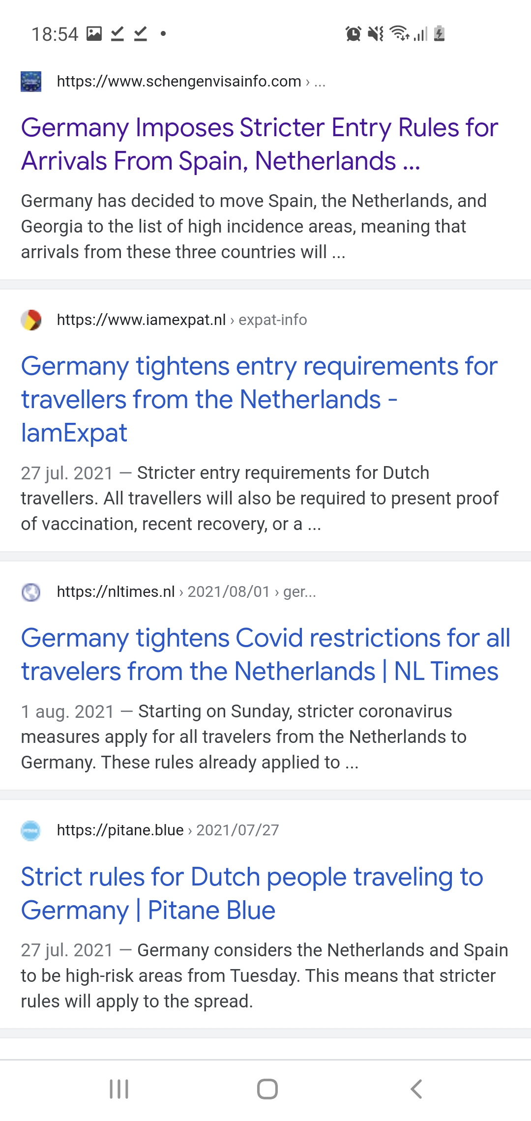 Stricter restriction for travelling from The Netherlands to Germany